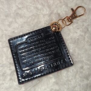 Authentic Coach Creed Patent Leather Upcycled Bag Charm Key Chain
